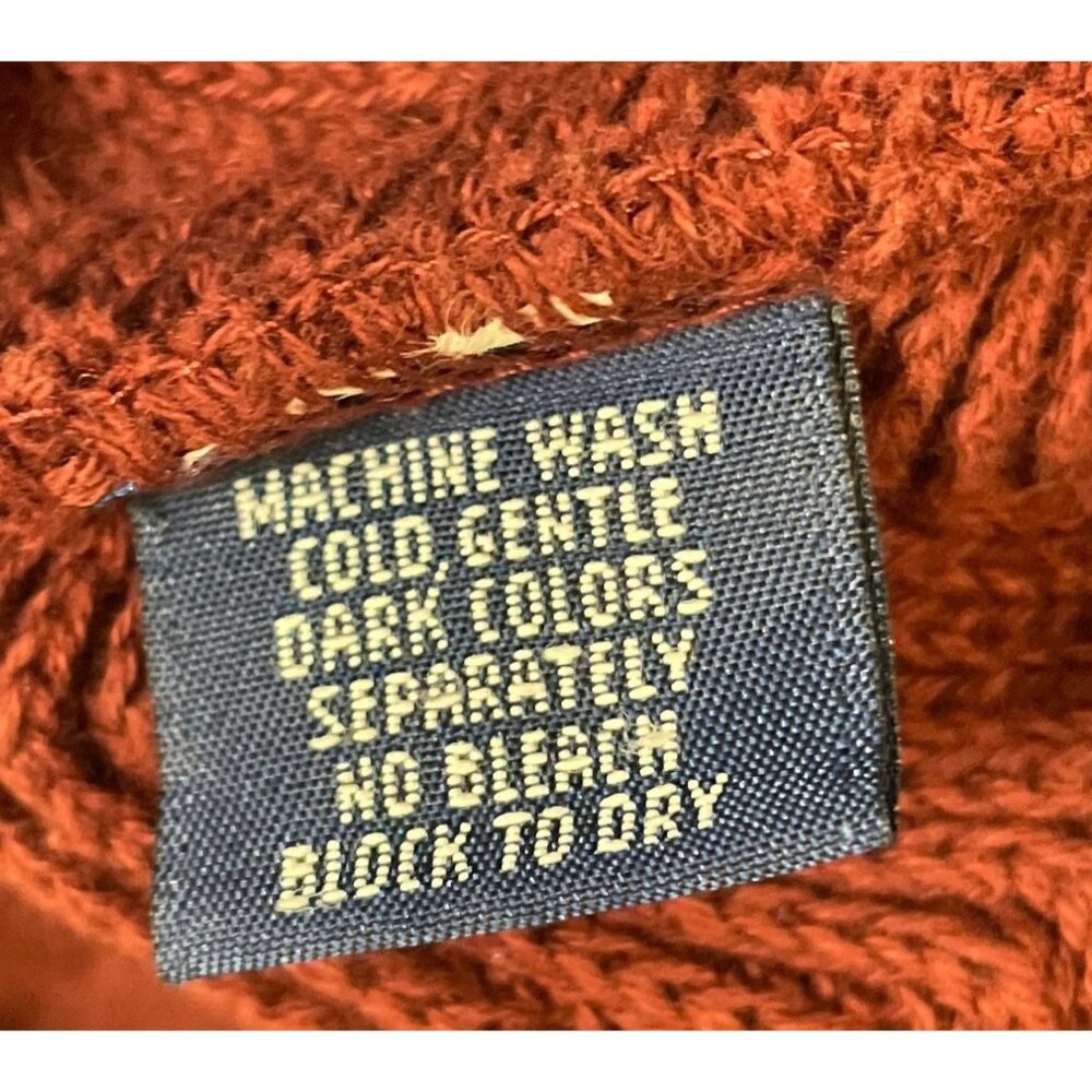 Chaps Ralph Lauren Sweater Burgundy Wine Mens Size Large 100% Cotton - Picture 9 of 9